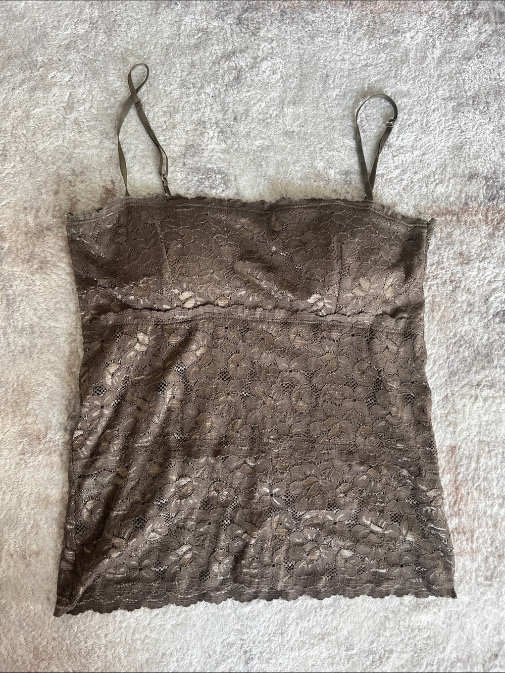 Costa Blanca Brown Lace Chemise Slip